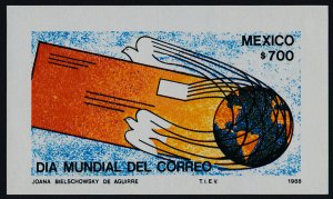 Mexico 1565 MNH World Post day, Doves, Earth