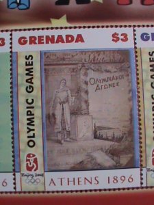 GRENADA STAMP-2008  SUMMER OLYMPIC GAMES BEIJING -MNH MINI SHEET   VERY FINE