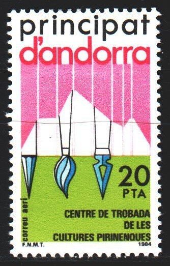 Andorra. 1984. 179. Center for Cultural Meetings in the Pyrenees, by the arti...