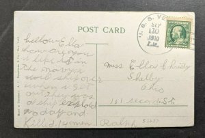 1910 USS Vermont Chamberlain Hotel Old Point Comfort VA Picture Postcard Cover