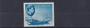 SEYCHELLES  1938 - 49  S G 140  20C BLUE           MH 