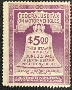 US #RV30 Used Single Motor Vehicle Use Tax Stamp SCV $2.40