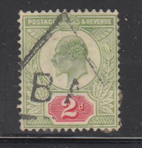 Great Britain used #130 2p Edward VII Cancel: Telegraph