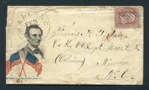 1860's Lincoln Campaign Civil War Patriotic to Soldier in Union Occupied NC