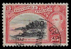 Trinidad & Tobago #52 Used LH; 3c Mt. Irvine Bay (1938)