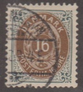 Denmark Scott #47 Stamp - Used Single