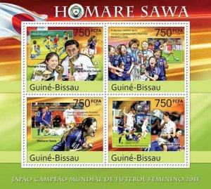 Guinea 2011 MNH - Homare Sawa, World Soccer Championship Japan 2011.