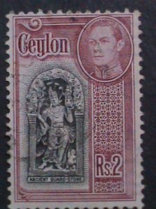 ​CEYLON- 1938 SC#278-89 OVER 84 YEARS OLD-KING GEORGE VI-USED-SET VERY FINE
