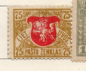 Lithuania 1919 Early Issue Fine Mint Hinged 75s. NW-255916