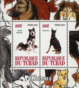 Dog Pet Domestic Animal Dobermann Souvenir Sheet of 2 Stamps Mint NH