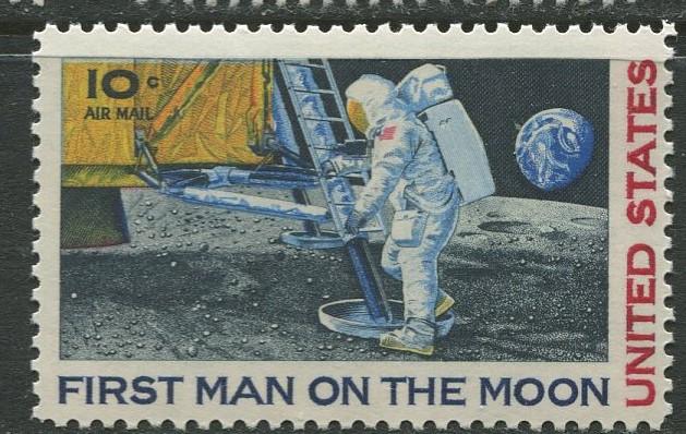 USA- Scott C76 - Moon Landing -1969 -MLH - Single 10c Stamp