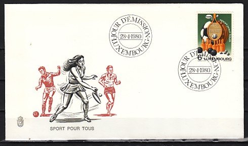 Luxembourg, Scott cat. 643. Sports Equipment Issue. First day cover. ^