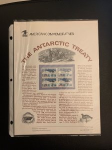 1991 Scott c130 Antarctic treaty  50c stamp panel block of 4 MNH