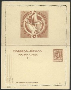 MEXICO Lettercard - 12c unused - Liberty - Doves etc.......................58789 
