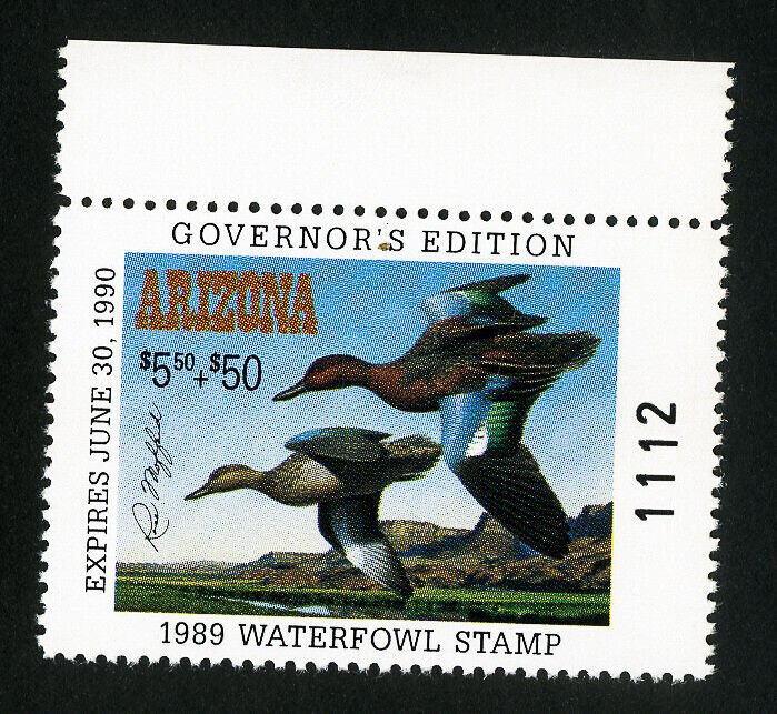 US Duck Arizona Stamps # 3b XF Governors edition OG NH Scott Value $75.00