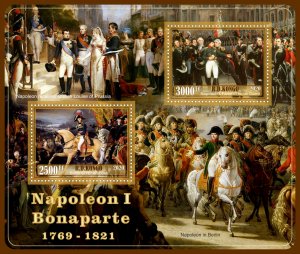 Stamps. Napleon Bonaparte 2020 year 1+1 sheets perforated Congo