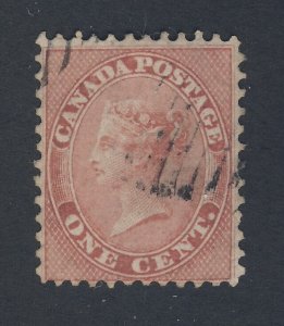 Canada 1st cents Issue stamp;  #14-1c F/VF Used Guide Value = $80.00