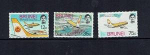 Brunei: !975 Inauguration Brunei Airways, Mint set