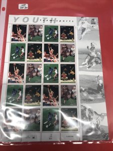 SCOTT # 3399-3402- YOUTH TEAM SPORTS-SHEET OF (20) 33 CENT STAMPS-MNH-1999