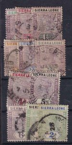 Sierra Leone 1892-97 SC 34-44 Used 