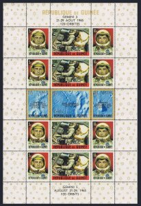 Guinea 388a-393b,MNH.Mi 339-341. American space achievements,Gemini 5,1965.