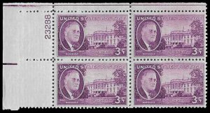 PCBstamps   US # 932 PB 12c(4x3c)FDR & White House, 23288, MNH, (PB-1)