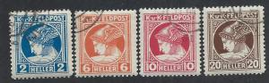 AUSTRIA SC# MP1-4 FVF/CTO 1916 