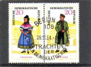 Germany GDR 744a Used setent pair
