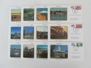 US (31) different scenic covers w/dates of cancel matching event on cachet photo