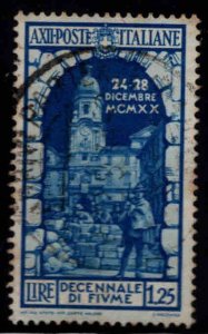 ITALY Scott 318 Used 1934 stamp from the Fiume Annexation set