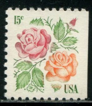 1737 US 15c Roses, MNH bklt sgl