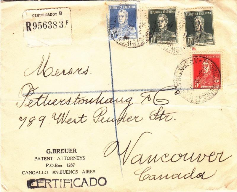 1934, Buenos Aires, Argentina to Vancouver, Canada, See Remark (26618)