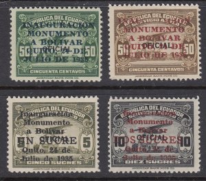 Ecuador 1935 Bolivar Monument Air Post Set LM Mint Scott C35-C38