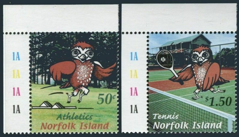 Norfolk 764-765,MNH. South Pacific Mini Games.Tennis.Track and field.