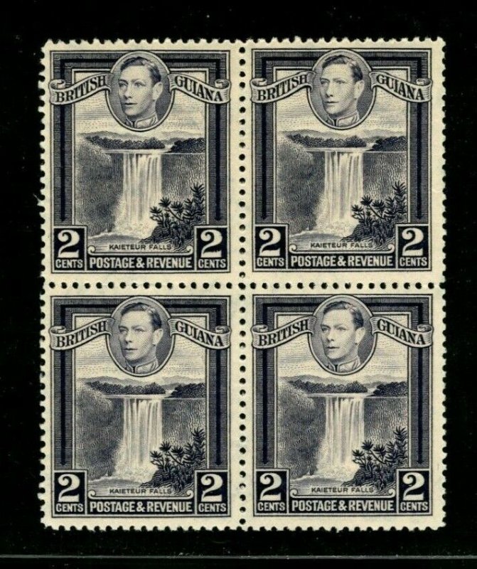 ES-14294 BRITISH GUIANA 1949 KGVI Era Block Stamps MINT SC #231 SG #309a MNH BLK