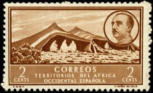 Spanish West Africa - Scott #2 VF/MNH - 1950 2¢ Nomad Camp