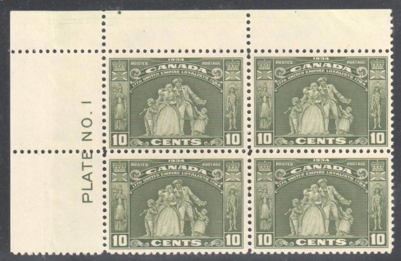 Canada #209 UL Mint VF NH- Corner Block of 4 Plate No.1 C$480.00