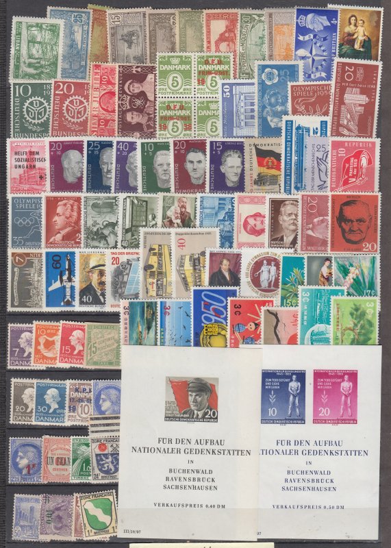 Z7091 J L,Stamps mint worldwide lot + s/s nice condition