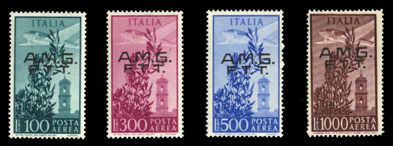 Trieste Zone A #C13-16 Cat$480, 1948 Airpost, set of four, never hinged