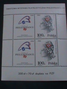 POLAND 1989- SC#2908a  PHILEXFRANCE'89 STAMP SHOW MNH S/S SHEET- VERY FINE