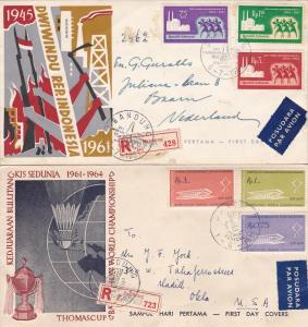 Indonesia Seven Different First Day Covers