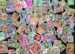 Bangladesh 100 Different Used Stamps on Postage & Service Tiger Flower painting