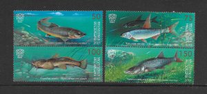 FISH - KYRGYZSTAN EXPRESS POST #149-52 (pairs) MNH