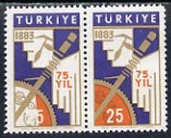 Turkey 1958 College of Economics 20k unmounted mint pair ...