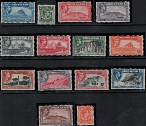 Gibraltar 1938-1940 SC 107-118 Mint SCV $106.15 Set