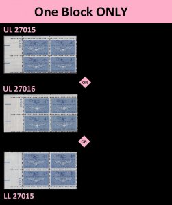 US 1185 Naval Aviation 4c plate block (4 stamps) MNH 1961