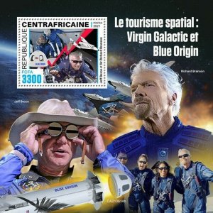 2021/09- CENTRAL AFRICAN - SPACE TOURISME              1V complet set MNH  T