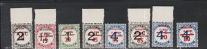 Guyana # 341a-349a, Postage Due Stamps Overprinted, Mint NH, 1/2 Cat.