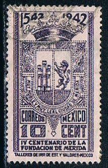 Mexico 770, 10c Merida Coat of Arms, used, VF