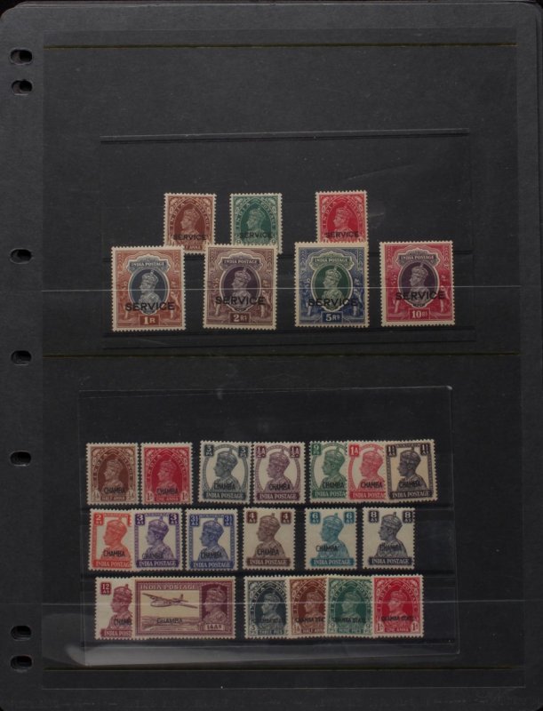 INDIA : 1929-52 Mint collection KGV & KGVI plus states SG cat £1650++.